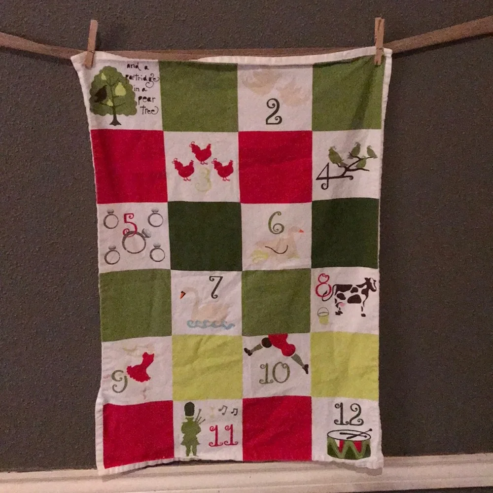 Crate & Barrel 12 Days Dish Towel